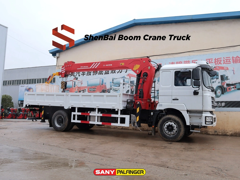 Chinese Brand Shacman F3000 L3000 4X2 Cargo Truck with Crane 7ton 8ton 10ton Straight Boom Crane for Sale