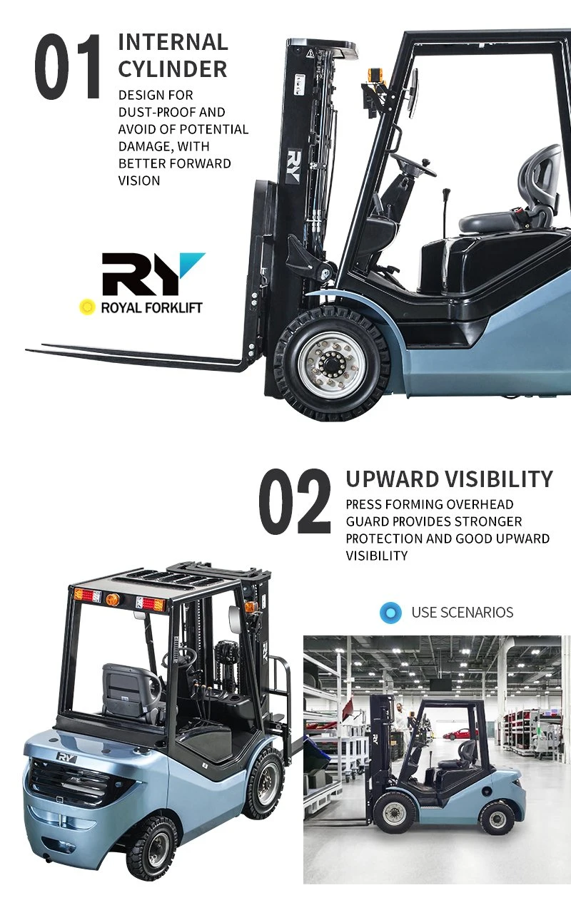 Royal 5 Ton EU V/ Tire 4 Engine Factory Supply Heavy Duty Diesel Forklift Truck